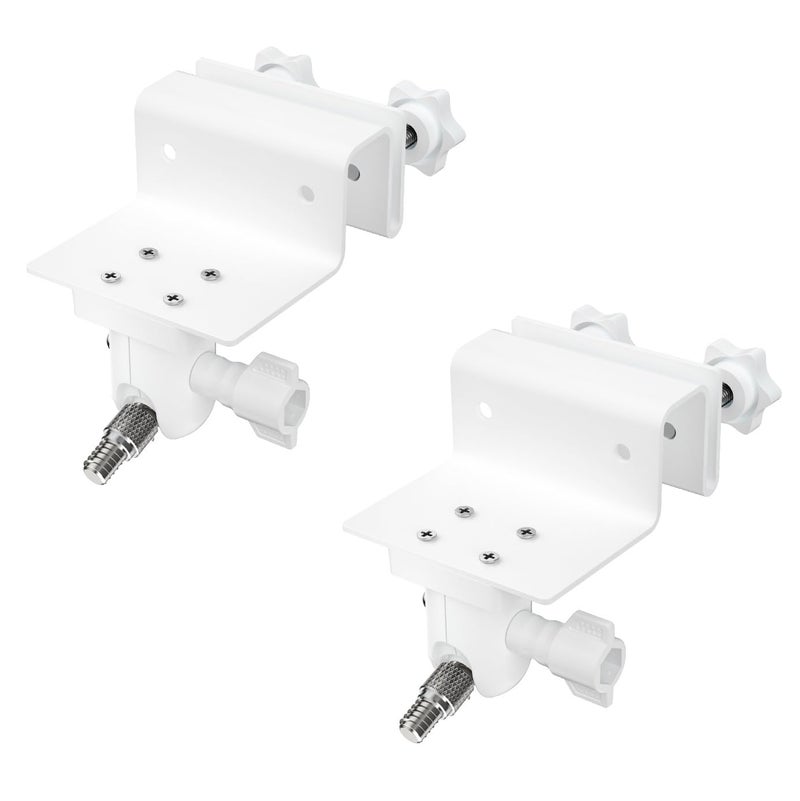 OkeMeeo Gutter Mount for eufyCam 2C/2C Pro/3C/for Arlo Essential/Pro 5S/Pro 4/Pro 3/Ultra 2 and More Security Camera with Standard 1/4'' Screw (White, 2 Pack) - Image 1